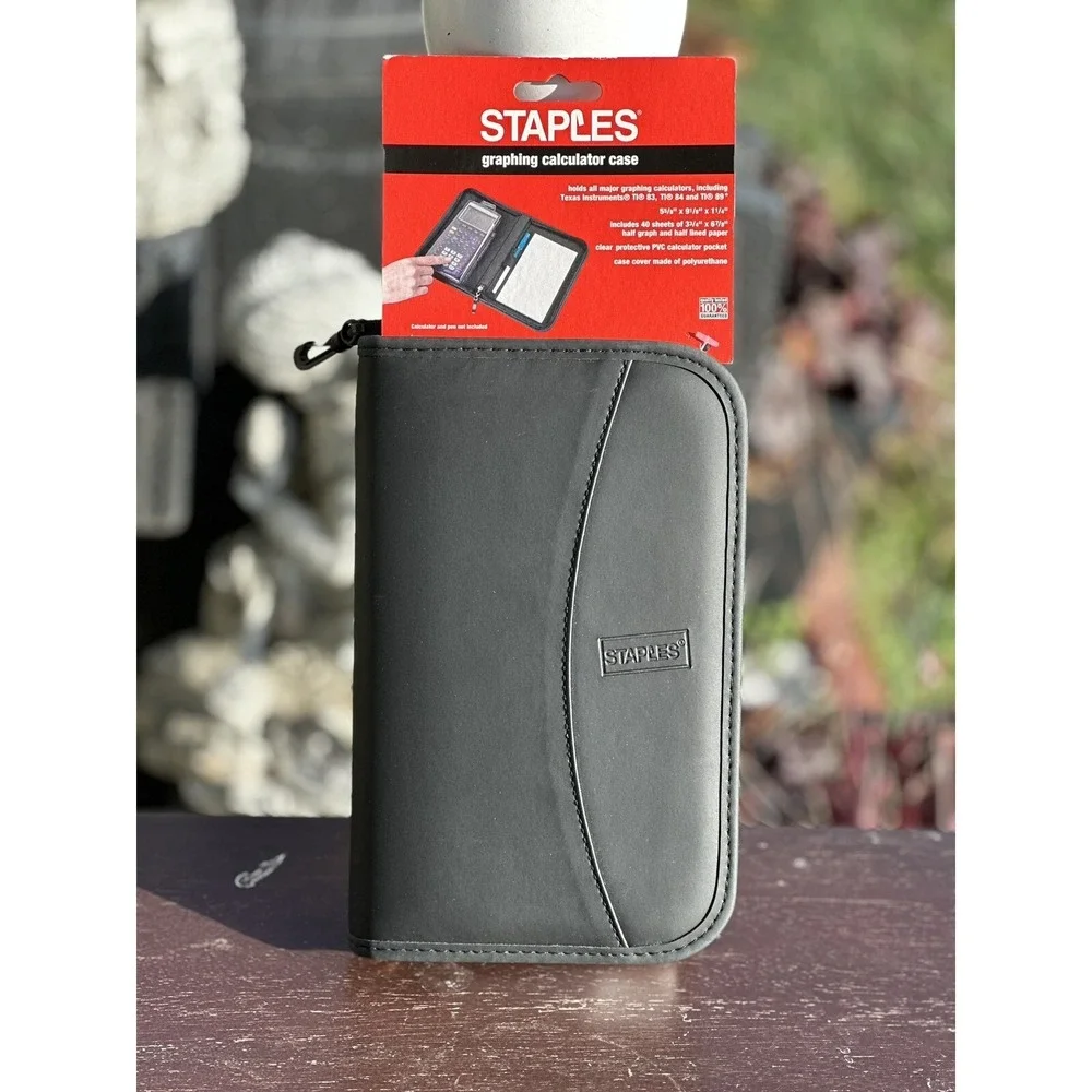 Staples Graphing Calculator Case Holds (Holds All Major Brands)Note Pad Included